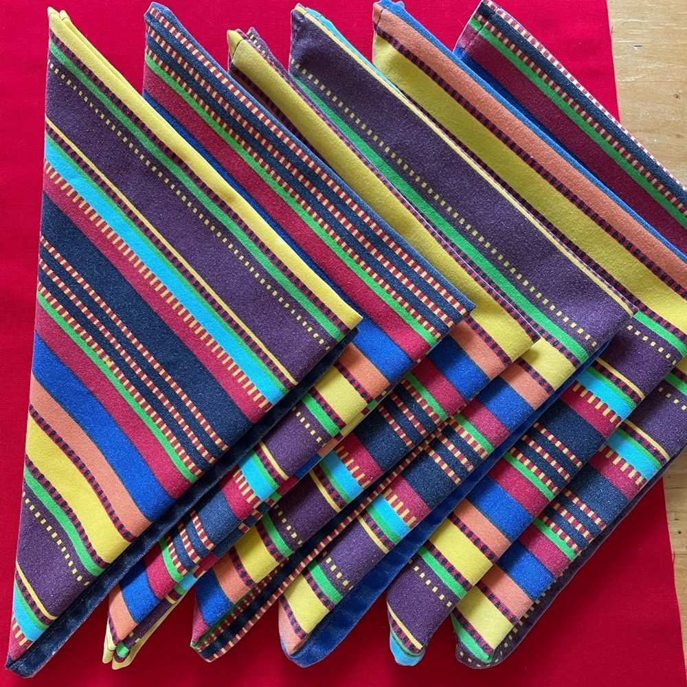 Authentic “Fiesta Ware” cloth napkins. Set of 12